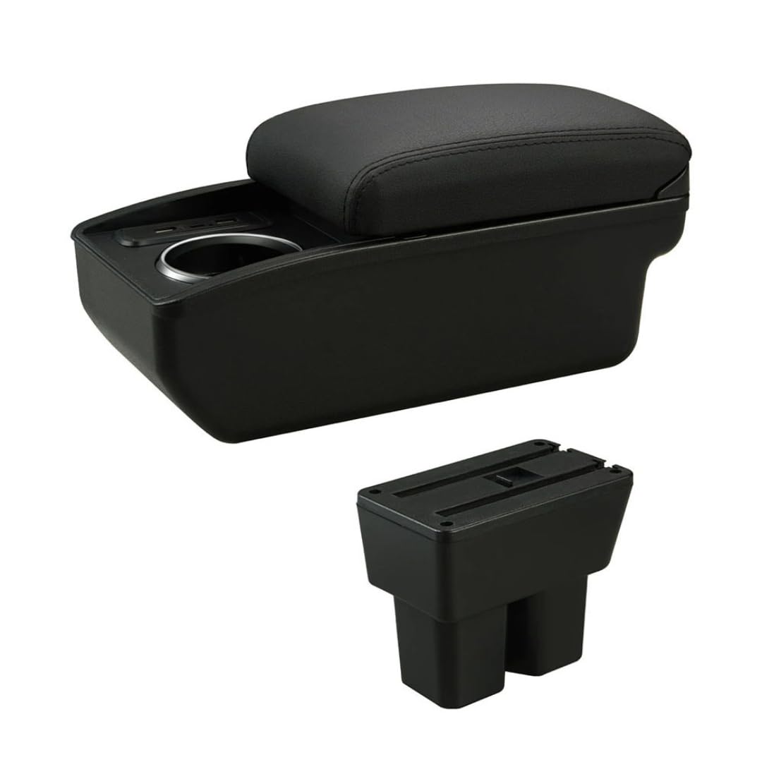 Toiumops Armrest for Suzuki Jimny 2019-2024, Car Armrest Box Center Console Store box(C2 Black Line 6USB)