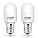 DORESshop E14 Bombilla Nevera, 2W Equivalente a 20W-25W Incandescente, 3000K Blanco Cálido, 200LM, 240°, No Regulable, SES Bombilla Pequeña LED para Lámpara de Sal, Frigorífico, 2 Unidades