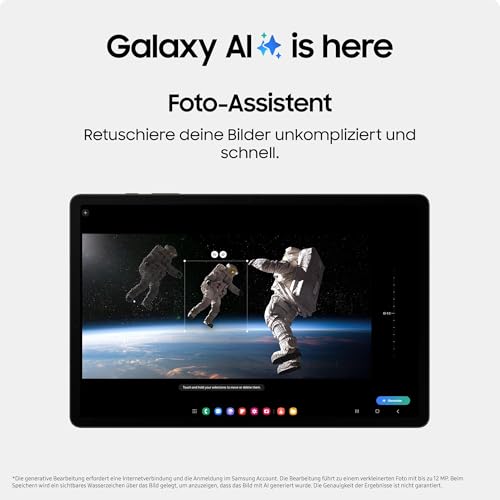 Samsung Galaxy Tab S9 AI-Android-Tablet, 5G, 128 GB / 8 GB RAM, MicroSD-Kartenslot, Inkl. S Pen, Simlockfrei ohne Vertrag, Graphit, Inkl. 36 Monate Herstellergarantie [Exklusiv bei Amazon] 4