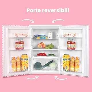 COMFEE' RCD133WH3(E) Frigorifero, 131L senza congelatore, compressore inverter, scomparto per frutta e verdura, 84,5 cm (altezza x larghezza x altezza), 72 kWh all'anno, regolazione della temperatura