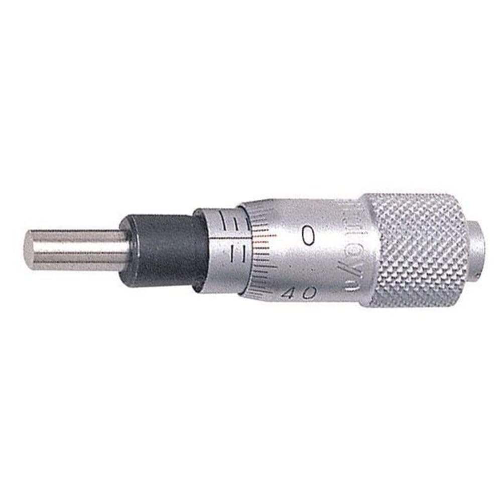 Mitutoyo Cabezal de micrómetro 148-104, rango de 0-13 mm, graduación de 0.01 mm, precisión de +/-0.002 mm, dedal liso, cara plana