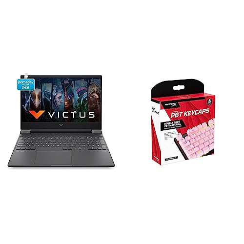 Image of HP Victus Gaming 12th Gen Intel Core i5 12450H Processor 15.6 inch(39.6 cm) FHD Gaming Laptop & PBT Keycaps - Full Key Set - Pink [US]