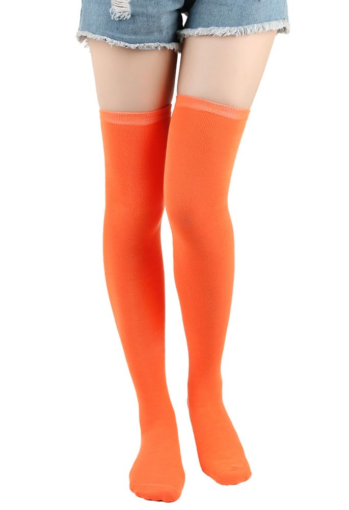 Women Girls Adult Costume Stockings Over Knee Stretchy Long Socks Halloween  Cosplay Knee High Hosiery