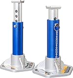 BIG RED Aluminum Jack Stands, 2 Pack, 3 Ton (6,000 lb), Blue/Silver