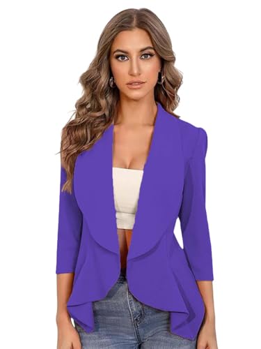 Image of KOTTY Womens Soild Regular fit 3 /4 Sleeve Formal -Casual Blazer