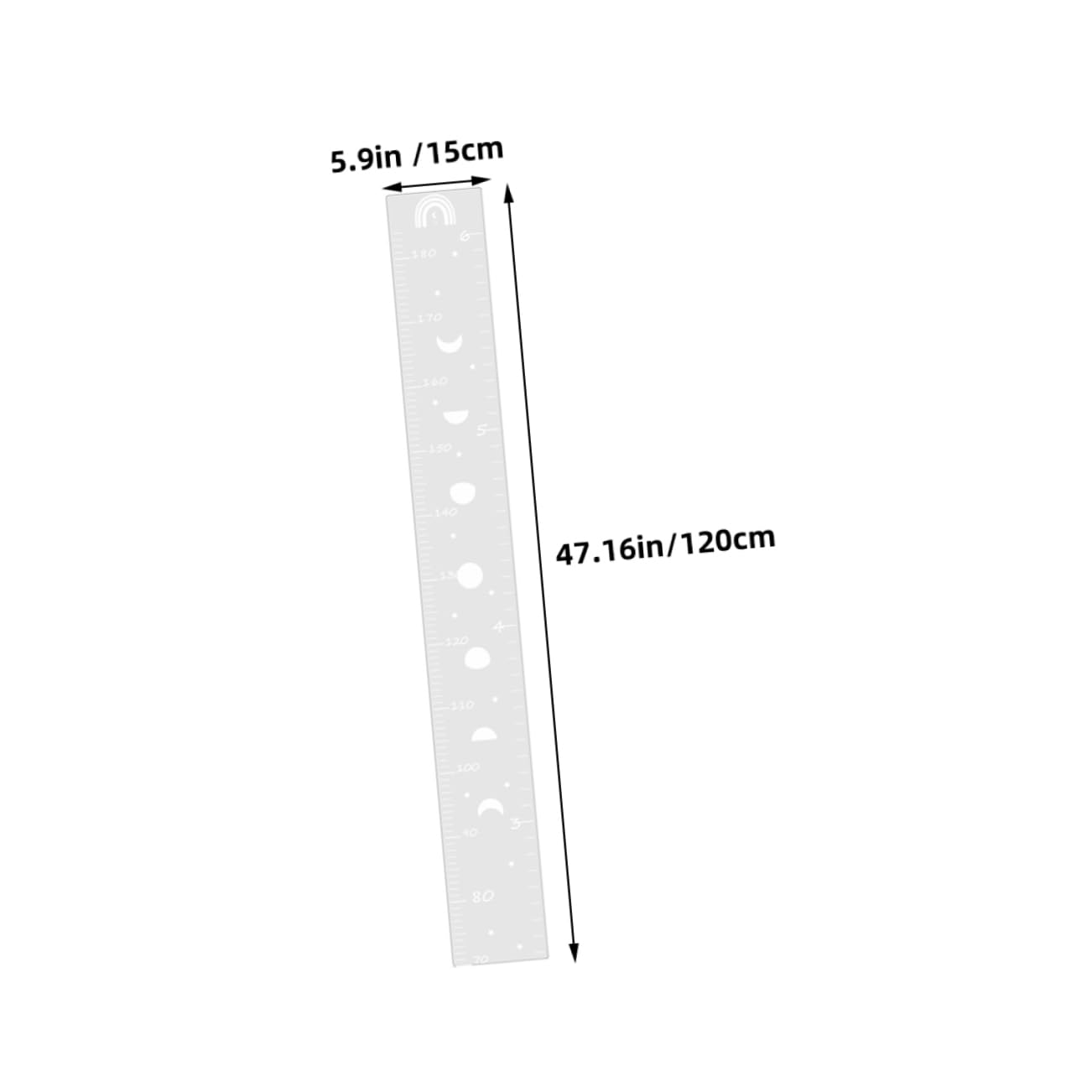 HEMOTON 1Set Mirror Growth Chart for Decorative Height Wall Sticker Growth Measurement Decal Sturdy and Safe Design for Boy and Girl Growth Tracking Easy to Apply