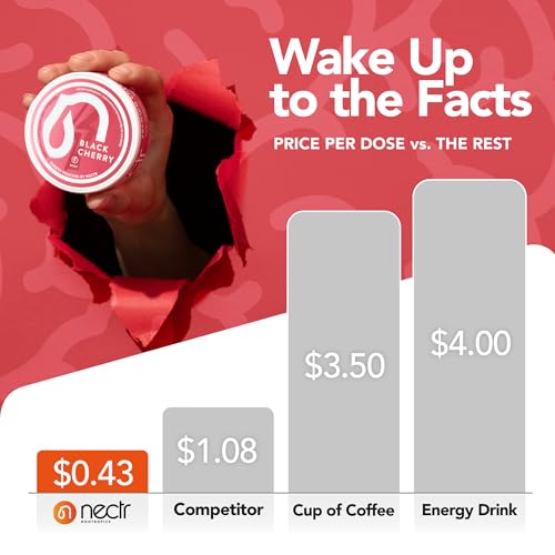 Image of Nectr Energy 50mg Caffeine Pouches - Sweet Mango Flavored, Sugar-Free Brain Treats. 20x Mini Nicotine-Free Pouches Per Puck. Fast Focus & Energy Supplement - 4 Pack