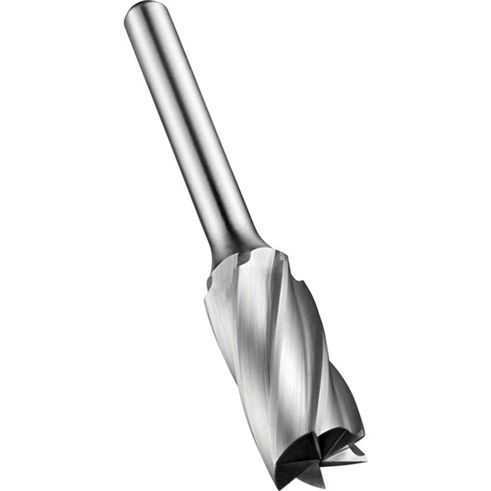 Dormer P8336.0X6.0 Series P833 Carbide Rotary Burr, Cylinder with Endcut, Aluminium Cut, Bright Finish, 6.0mm x 6.0mm