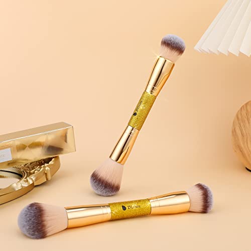 Ducare Makeup Brushes Double Ended Blush Powder Brush, Duo Bronzer Foundation Blush Ideal For Cream Or Powder #TOP7