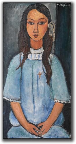 Peinture en toile Modigliani Portrait d'Alice pour salon élégant