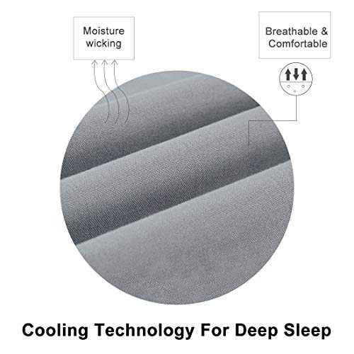 Tekamon Premium Queen Size 4 Piece Bed Sheet Set 1800 Tc Bedding 100% Microfiber Polyester -Super Soft, Warm, Breathable, Cooling, Wrinkle Free - 10-16'' Extra Deep Pockets, Grey #TOP3