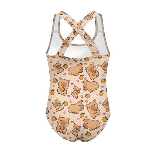 Image of Girls One Piece Swimsuits Quick Dry Beach Bathing Suit Crossback Swimwear 5-14 Years