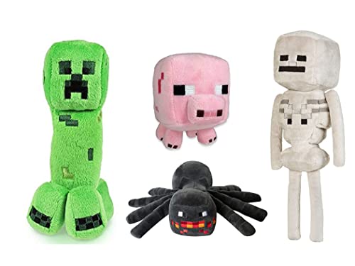 Minecra ft Plush Skeleton Plush Toy ã€Creeper Plush Toysã€Baby Pig and Spider Plush Toys Game Plush Toys for Gift