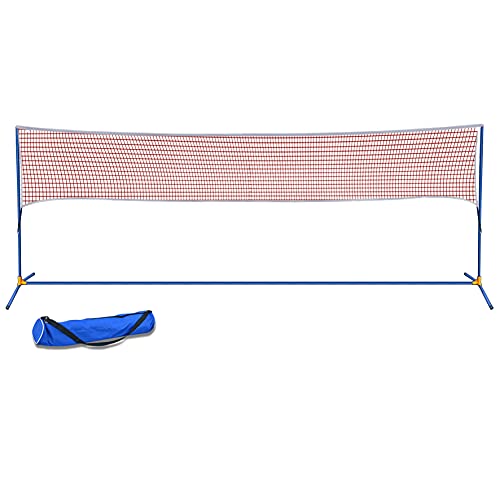 Strong Camel Portable Volleyball Badminton Tennis Net Training Beach with Carrying Bag Stand (Size L16.8' x W3.3' x H5')
