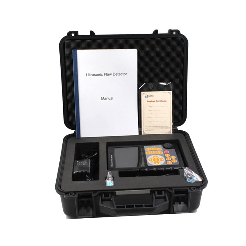 JUT800 Digital Ultrasonic Flaw Detector - Measuring Range 0-10000mm, 10 Hour Battery, 500 Channels - for Industrial, Manufacturing and Maintenance Applications and More