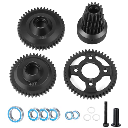 BRKRC Steel 3 Speed 40T 43T 46T Gear Clutch Set for 1/8 Kyosho USA-1 Mad Force Kruiser Crusher FO-XX RC Car Part
