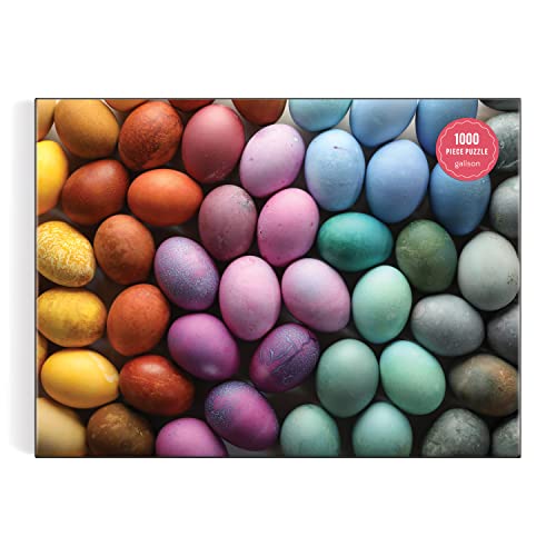 Rompecabezas Galison Prismatic Eggs de 1000 piezas para adultos, arte de Christine Chitnis, diseño brillante y audaz, hecho de papel reciclado, sin polvo, tamaño final 27" x 20" miniatura 1