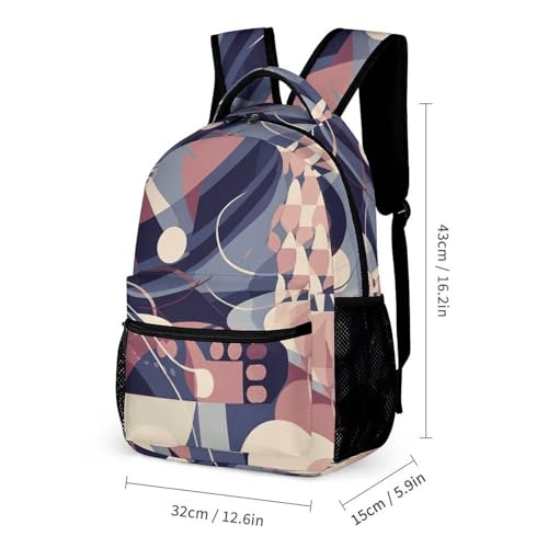 Abstract Geometric Lines Backpack for Travel, Ultra Durable Small Bookbag Lightweight Daypack for Women Men2