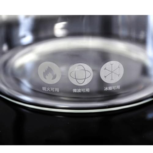 Casserole en verre transparent résistant à la chaleur 1L pour cuisson multi-usage