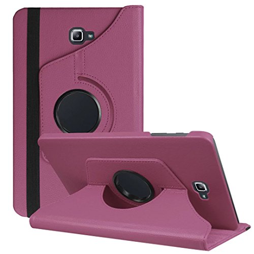 SOTEFE® Samsung Galaxy Tab A6 10.1 SM-T580 Funda - 360° Rotación Cuero PU Funda Soporte Protección Cáscara para Tablet Samsung Galaxy Tab A 10.1 SM-T580/T585 + Protección de Pantalla-Violta Cover