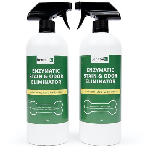 Image of | Pet Enzymatic Stain & Odor Eliminator for Strong Odors Around the Home - Carpet Cleaner for Dog & Cat Urine - 32oz Spray (Pack of 2)