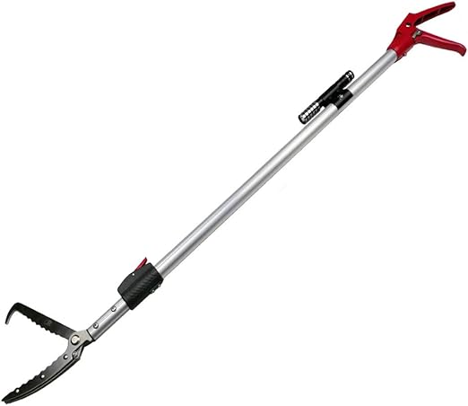 Snake Catcher Tongs Grabber Rattle Heavy Duty with 43 inch to 59 inch Telescopic Pole