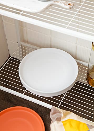 Woiida 12 Inch Large Ceramic Saucer - Ceramic Drainage Tray For Plant Pot (Matte White) #TOP3