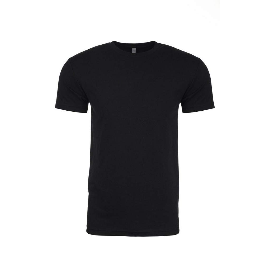 Next Level Men's Black Adults Unisex Cvc Crew Neck T-Shirt (L) (Black)