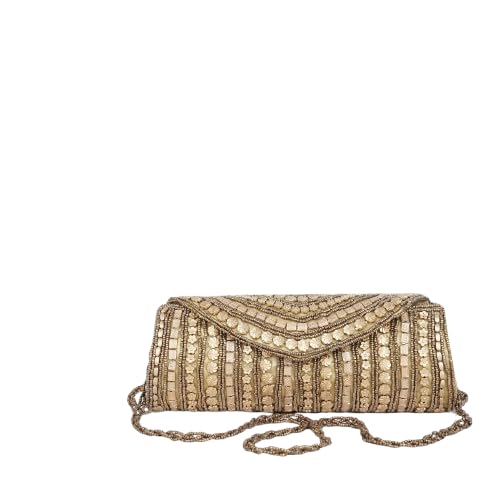 lancer Lencer Women’s Ethnic Embroidered Clutch Purse – Designer Beaded Party Sling Bag with Chain Strap & Magnetic Lock | Bridal Wedding Evening Handbag for Ladies-picture-48