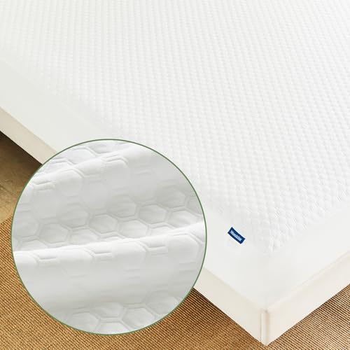 Maestrino Premium Tencel Queen Mattress Protector in White, Natural and Skin Soft, Enjoy Our Waterproof Mattress Cover Fitted with A Deep Pocket, Hypoallergenic, Breathable, Noiseless and Absorbent