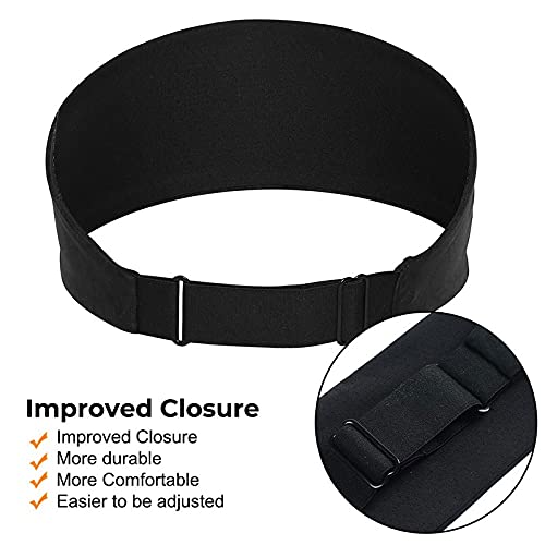 Fasce sportive Fascia antisudore Fasce sportive Elastiche Yoga Palestra Corsa Ciclismo Fasce per la testa Sciarpa regolabile Fascia per capelli Fascia per il sudore Uomo Donna (grigio) (nero)