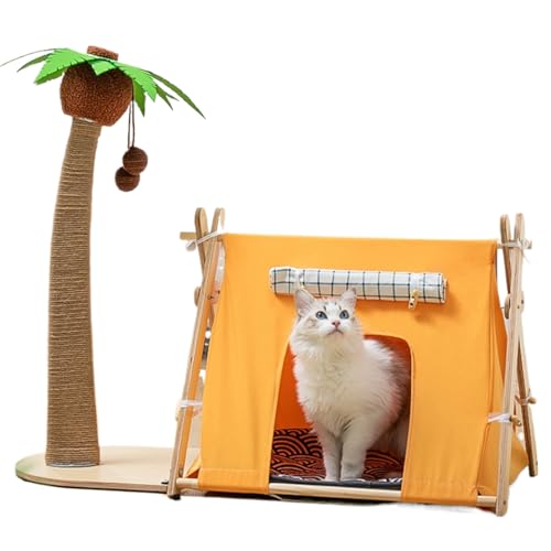 YAYAMIYA ���x�b�h �L�x�b�h �y�b�g�e���g ���� ���O �ėp �L �e���g �x�b�h �� �e���g �܂肽���� �g�ݗ��ĊȒP �y�b�g�x�b�h �L �� �x�b�h �h�[���^�y�b�g�n�E�X ���ʗp�N�b�V���� �l�G�ʗp (�J�[�L, 55*47*44CM)