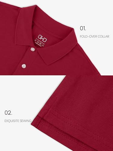 Image of OHD 3 Pack School Uniform for Boys Polo Shirt Cotton Uniform Shirts for Boys Kids School Clothes 3-14 Years