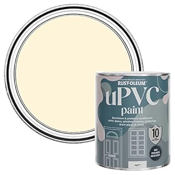 Rust-Oleum Cream uPVC Door and Window Paint in Matt Finish - Clotted Cream 750ml