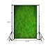 Laeacco 5x7ft Vinyl Backdrop Photography Retro Green Background Grunge Green Grass Field Artificial Sports Football Game Backdrop Photo Adults Newborn Baby Kids Birthday Party Portrait Studio Props