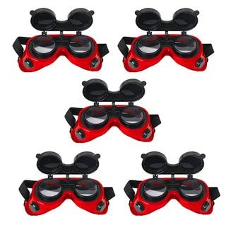Vezual Safety Goggles Flip with Black & Clear Dual Glasses (Pack of 5) Eye Protective Power Tool, Welding, Bike Riding (B09NTNMWP1) Amazon Price History, Amazon Price Tracker