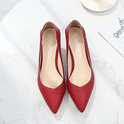 TN TANGNEST Women's Classic Pointed Toe Dress Shoes Party Low Heel Pumps4