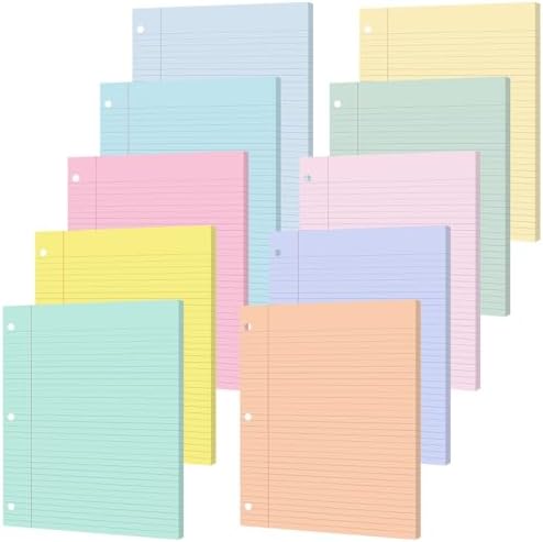 Amazon.com : Mr. Pen- Colored Loose Leaf Paper Wide Ruled, 100 Sheets ...