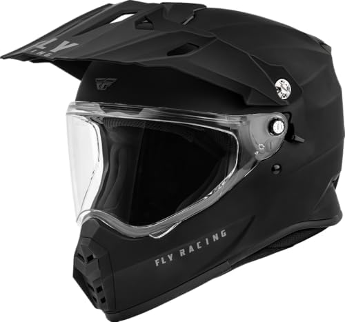 Fly Racing Trekker Solid Helmet (Matte Black, Medium)
