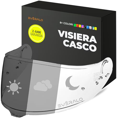 Everalo Visiera Compatibile con Shoei Gt Air 3 - Cns 1c - Visiere Casco Pinlock Ready (Fotocromatico)