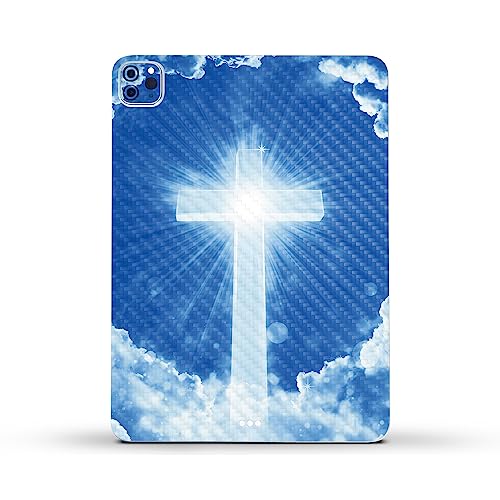 Image of MightySkins Carbon Fiber Skin Compatible with Apple iPad Pro 11 inch M2 4th Gen (2022) Full Wrap Kit - Faith Clouds | Protective, Durable Textured Carbon Fiber Finish | Easy to Apply | Made in The USA