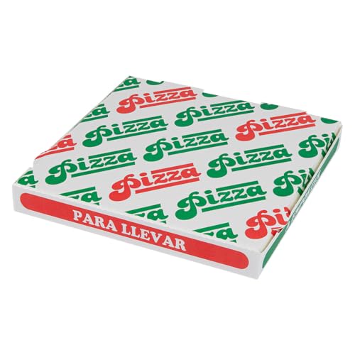 García de Pou - 100 Unidades - Cajas De Pizza 'Thepack' 330 G/M2 24X24X3 Cm Blanco Cartón Ondulado Microcanal