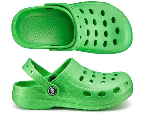 ESTRO Gartenschuhe Kinder Clogs Jungen - Gummischuhe Clogs Kinder Gartenclogs Mädchen A03 (Grün, 32 EU)