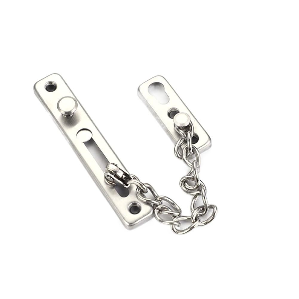 Zxffhdhjh B Stainless Steel Door Chain, Steel Security Chain Lockdoor Chainsbedroom Kids Safety Door Ar Lock Hotel Anti-Lock Uckle Insurance Olt(B)