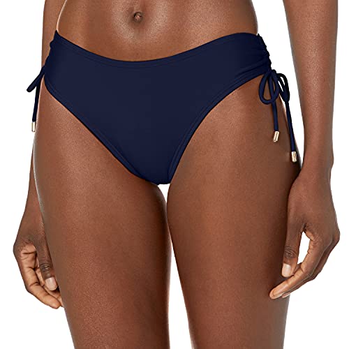 Calvin Klein Women's Side Shirred Low Waisted Full Coverage Bikini Bottom