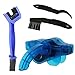SKYSPER Pulisci Catena Bici, Kit Pulizia Bicicletta Professionale con 2 Spazzole e 1 Ingranaggio Lavacatena Bici Pulizia Profondo per Tutti i Tipi di Catene da Strada Bicicletta MTB Moto Blu