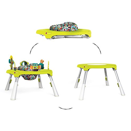Image of ORIBEL PortaPlay Convertible 3-in-1 Baby Activity Center & Play Table | Patented Bouncy Seat for Stable Foot Support | 5 Months+ | Development Focused Toys | Unisex (Forest Friend)