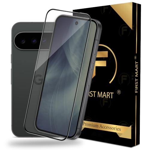 Image of FIRST MART Tempered Glass for Google Pixel 11, 9H Full-Glue Screen Protector, 3D Edge-to-Edge, HD Clear, Oleophobic, Case-Friendly, Black, Pack of 1