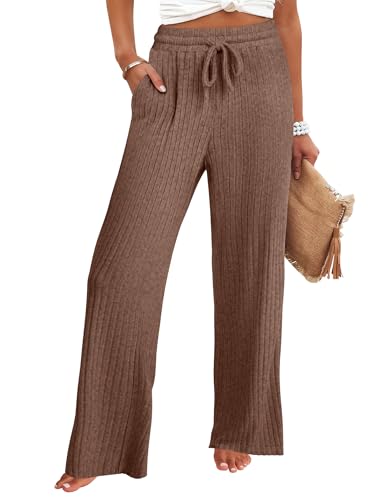 ANRABESS Womens Ribbed Knit Lounge Pajama Pants...