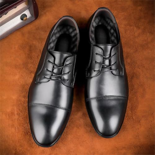Image of MWX Men's Dress Shoes Black Formal Business Oxford Classic Lace Up Wingtip Casual Shoes